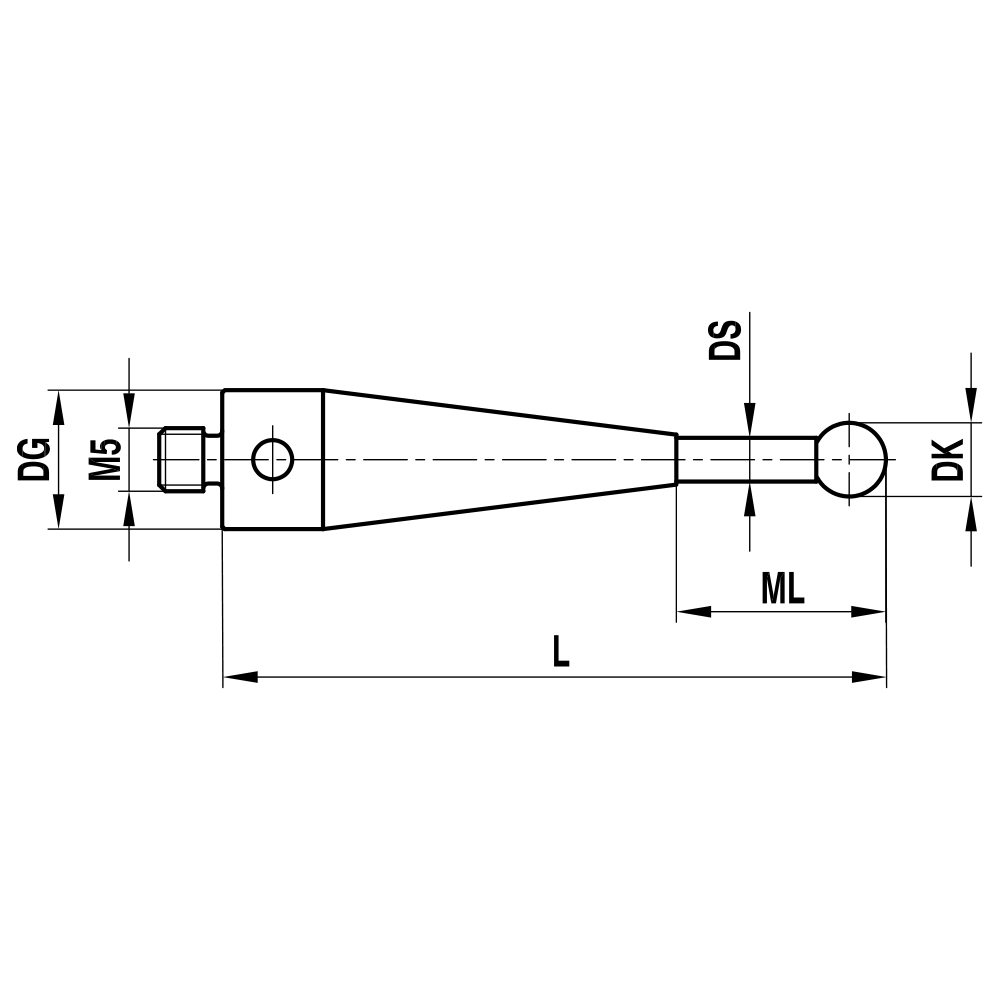 M5 Conical Base Stylus
