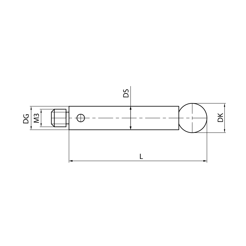 M3 Threaded-stem Stylus