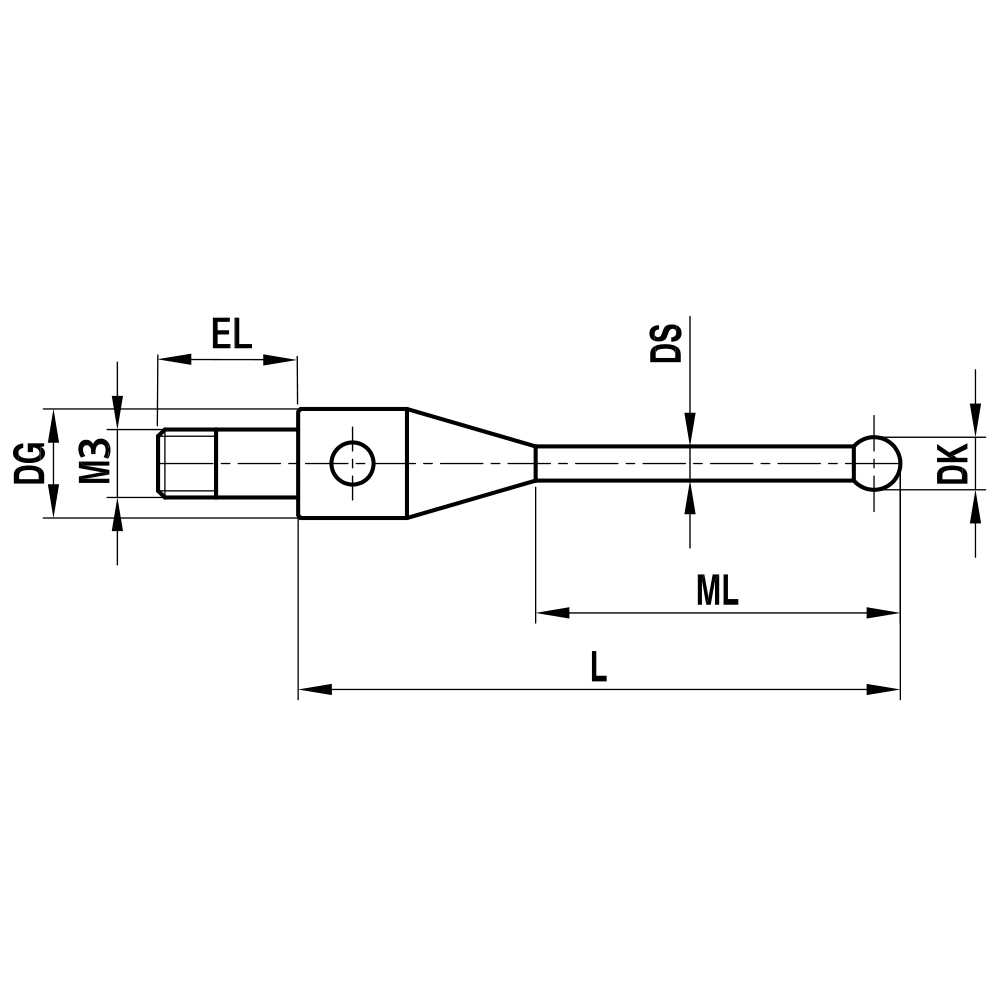 M3 - Straight Stylus for Star Center