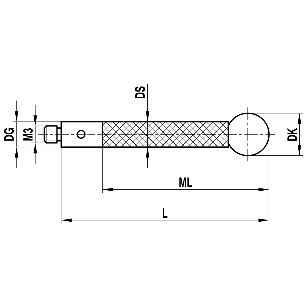 M3 Threaded-stem Stylus