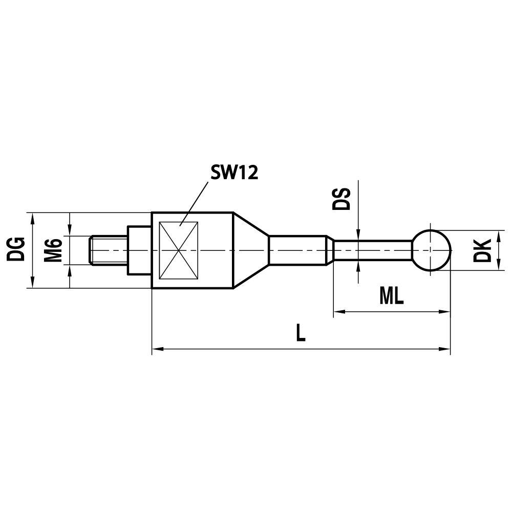 M6 Stepped-base Stylus