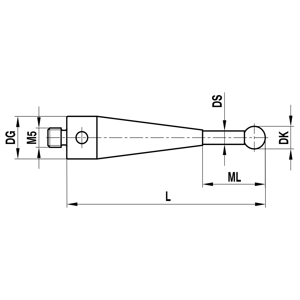 M5 Conical Base Stylus