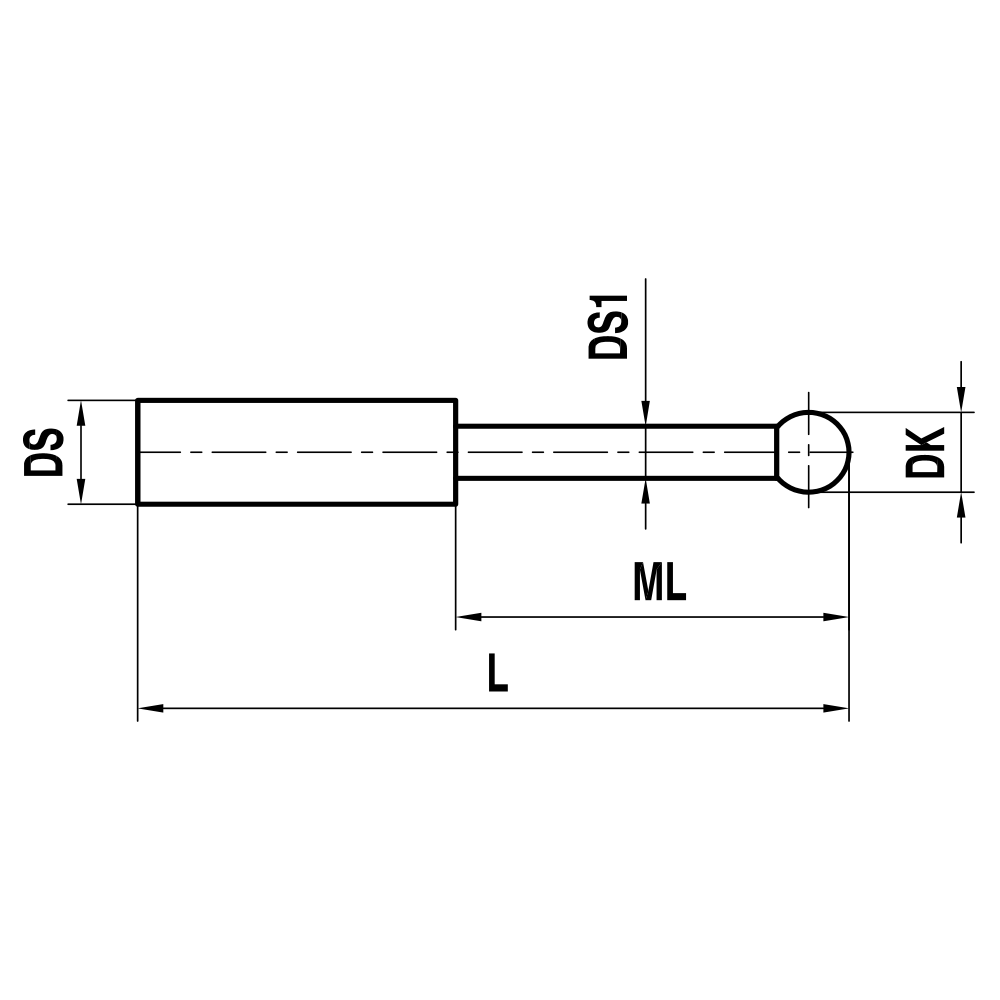 Non-threaded, Stepped-stem Pin Stylus for Star Configurations