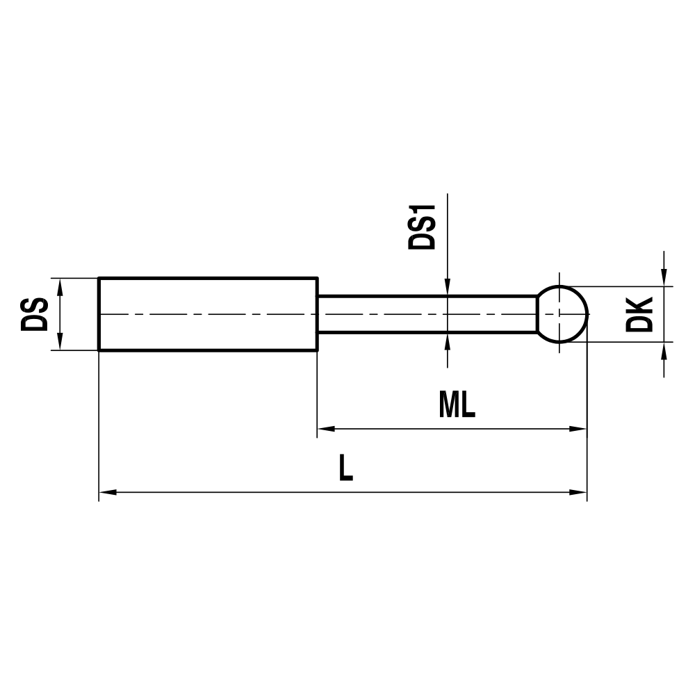 Non-threaded, Stepped-stem Pin Stylus for Star Configurations
