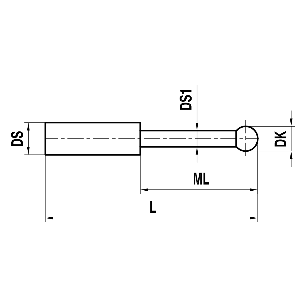 Non-threaded, Stepped-stem Pin Stylus for Star Configurations